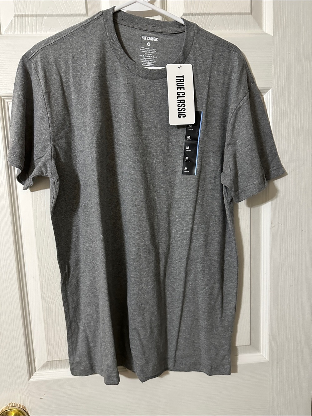 True Classic Men's Short Sleeve Crew Neck T-Shirt - Gray